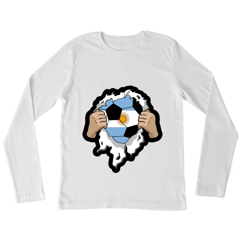 Argentinische Fußballleidenschaft Damen Langarm T-Shirt