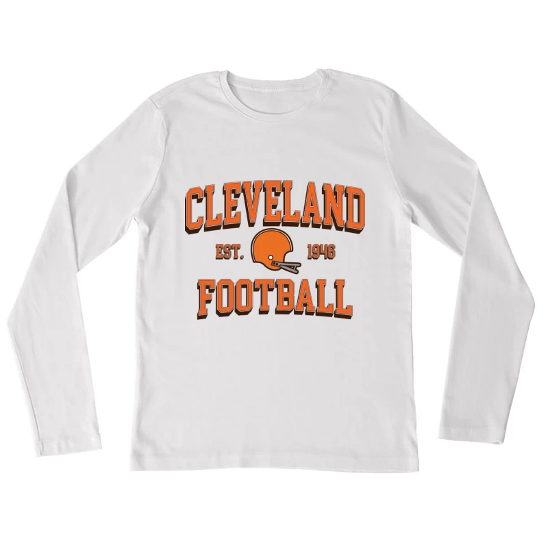 Cleveland Browns NFL Football Team Vintage Logo Est. 1946 Female Long Sleeve T-Shirt