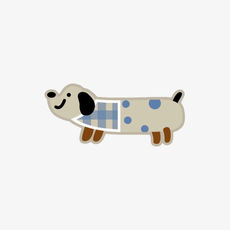Illustration d'un chien joyeux à pois Homme Manches Longues T-Shirt