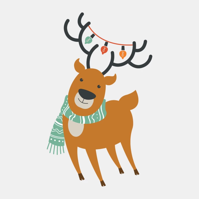 Fröhliches Rentier mit Weihnachtsdekoration Herren Tanktops