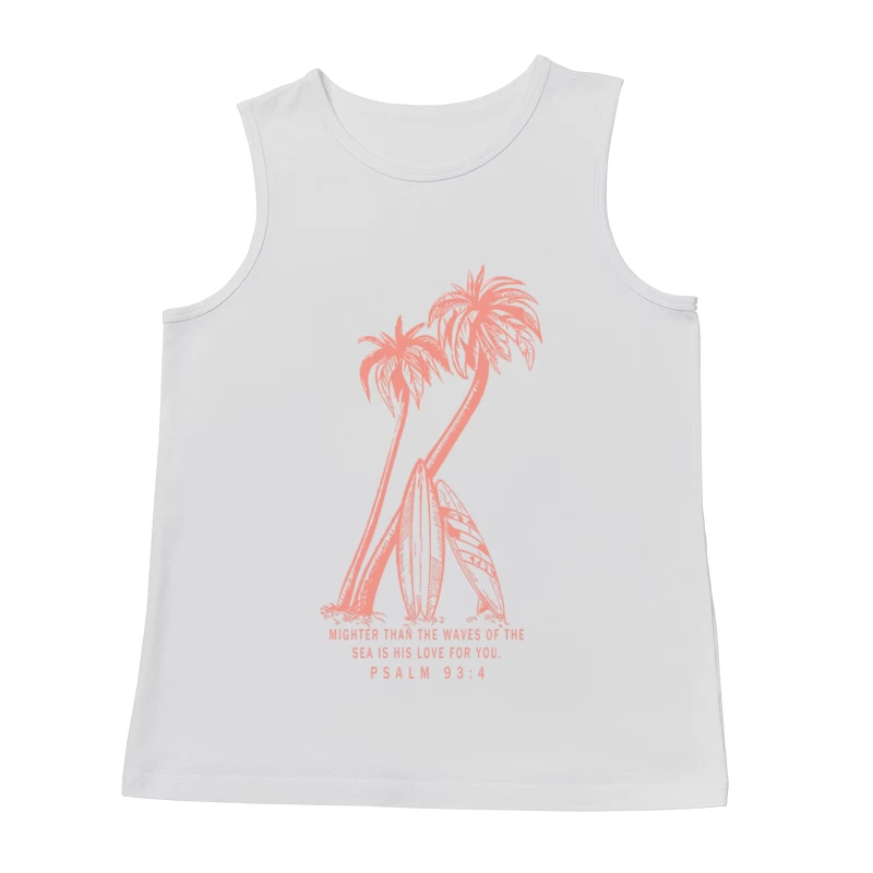 Tropische Palmen mit Psalm 93:4 Herren Tanktops