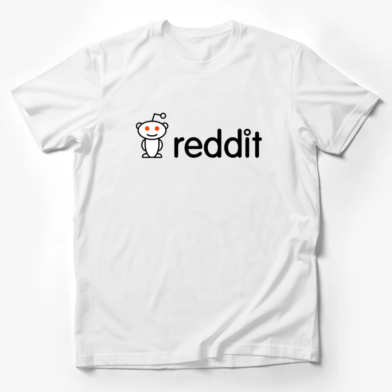 Reddit Logo with Snoo Mascot Male T-Shirt