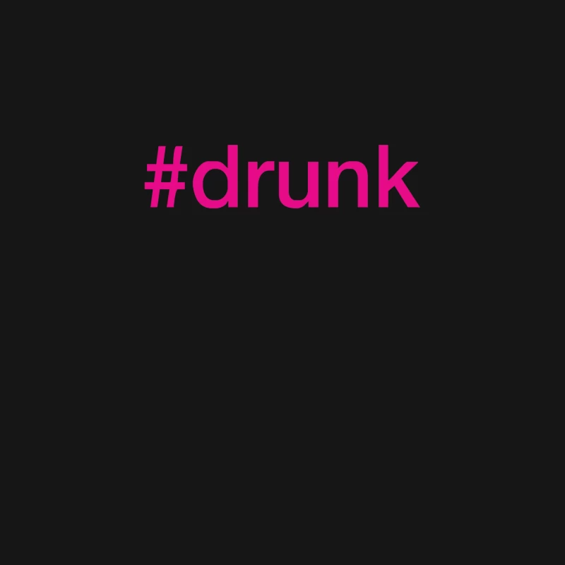 #drunk Hashtag Neon Pink Desk Mat
