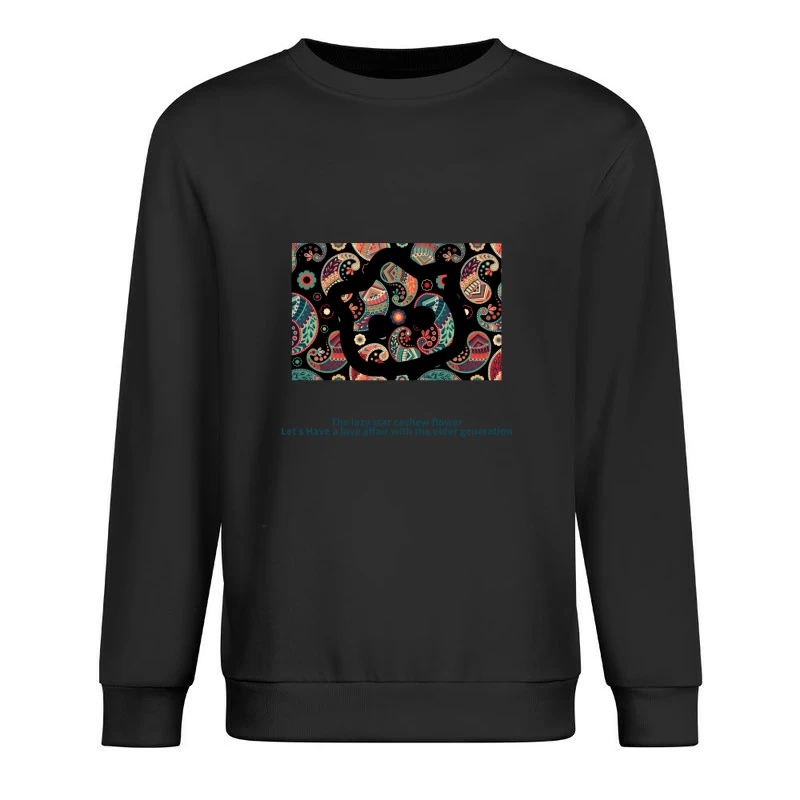 Paisleymuster mit Blumen und Sternmotiv Herren Pullover Sweatshirt