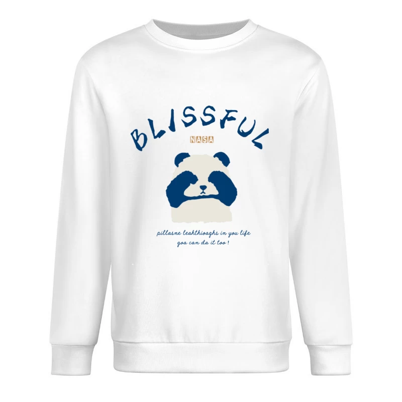Blissful Panda Design mit Ermutigungsspruch Herren Pullover Sweatshirt