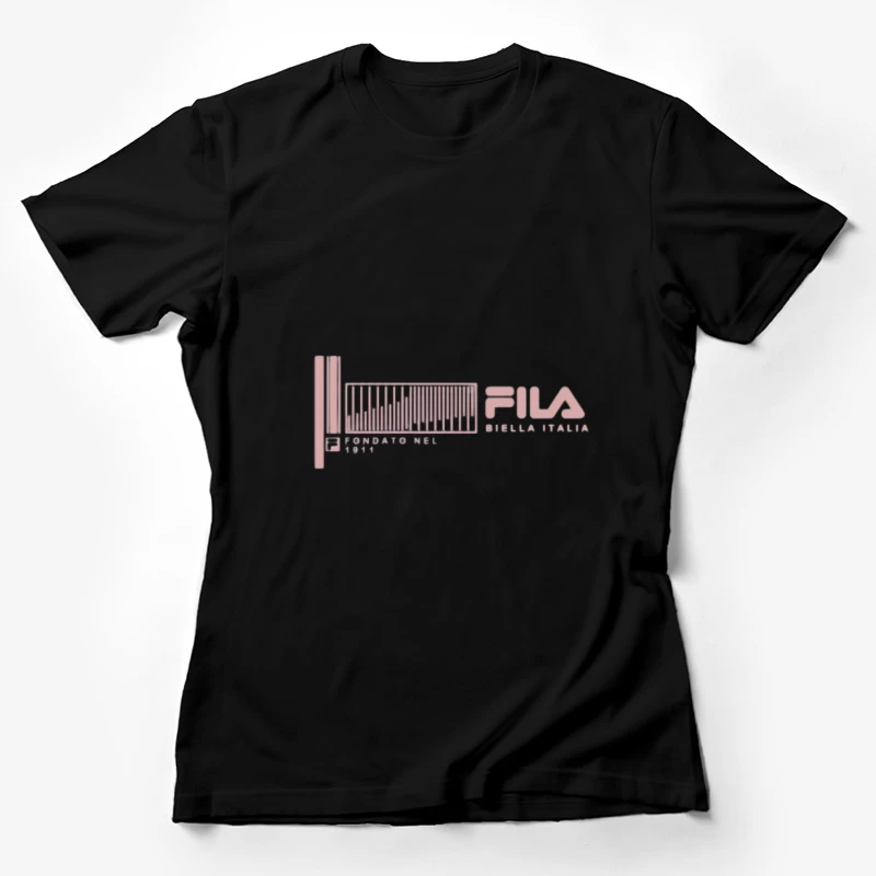Fila Logo mit Barcode-Design Damen T-Shirt