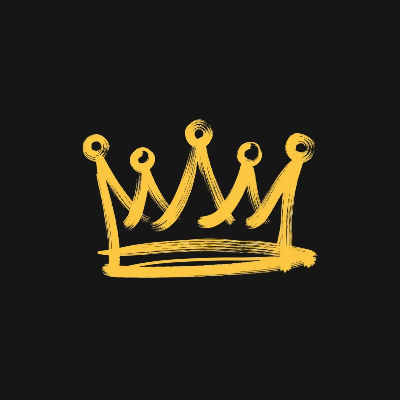 Hand-Drawn Yellow Crown Sketch: A Royal Symbol Desk Mat