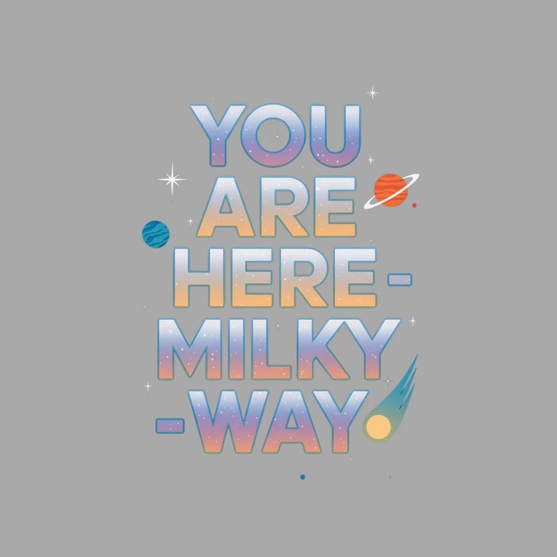 Cosmic Inspiration: You Are Here in the Milky Way Male Pullover Hoodie