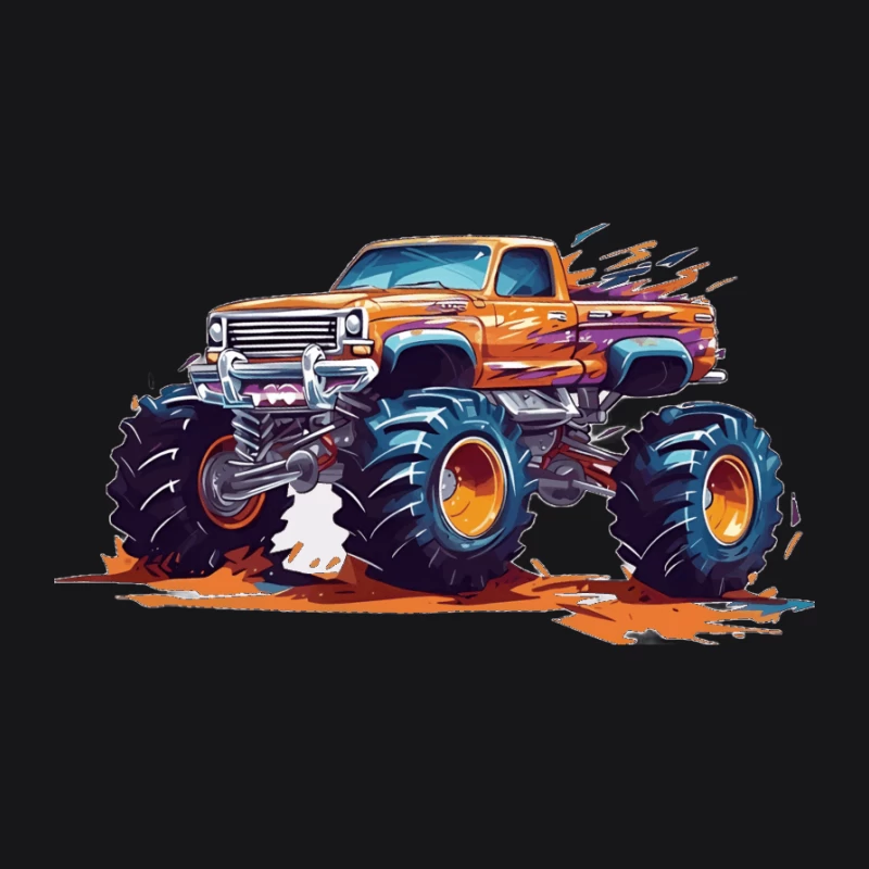 Monstertruck im Cartoon-Stil Herren Pullover Hoodie