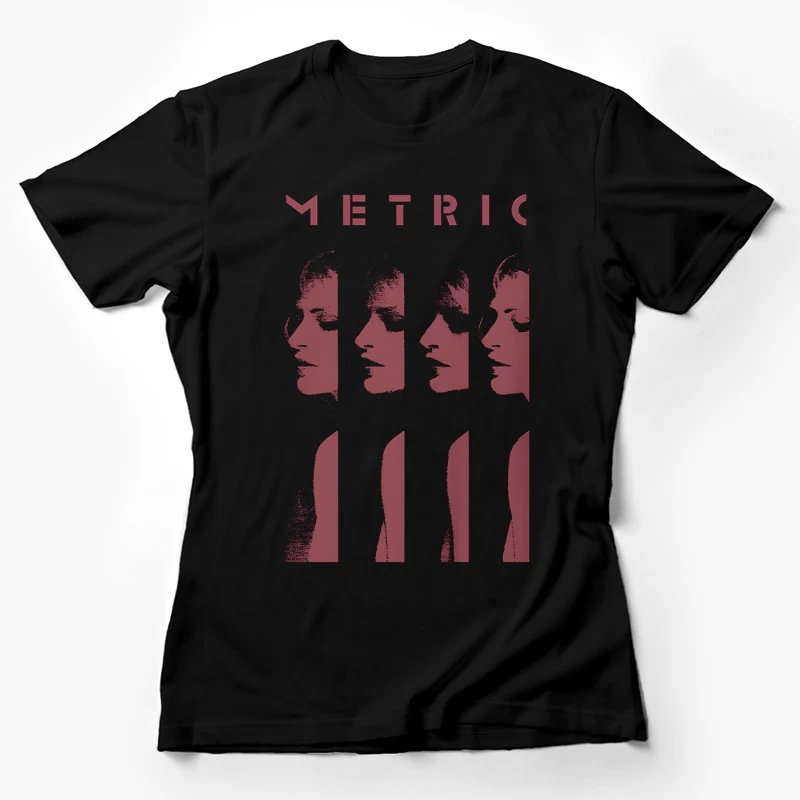 Metric Sliced Red Female T-Shirt