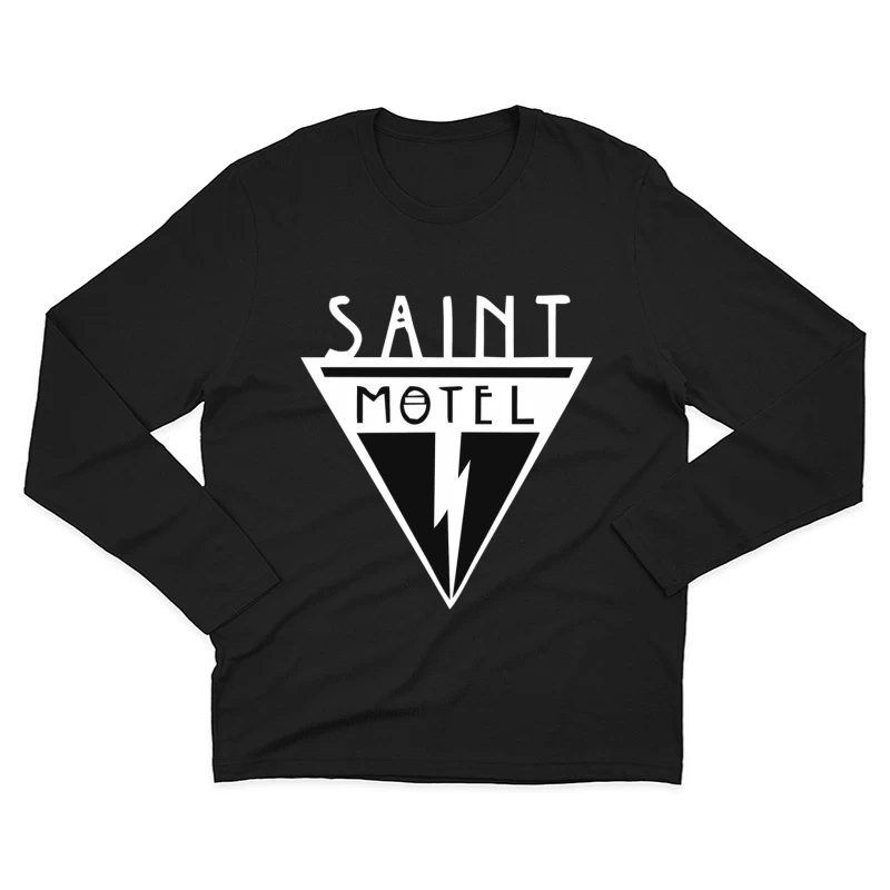 Saint Motel Vintage Triangle Logo with Lightning Bolt Design Male Long Sleeve T-Shirt