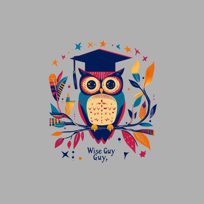 Wise Owl Graduate: Colorful Education Illustration Male Tank Top
