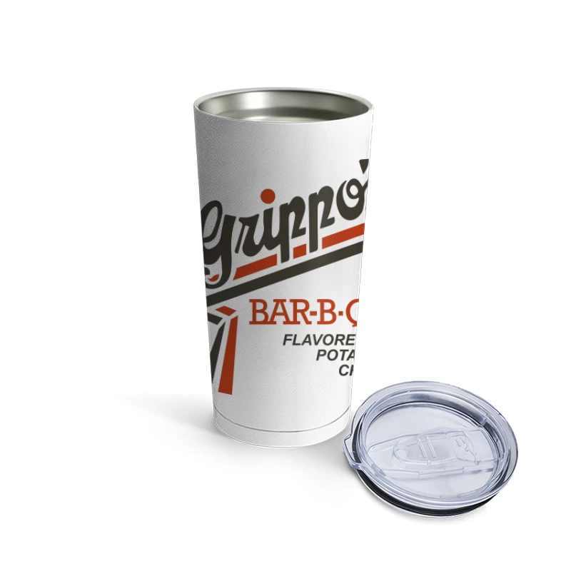 Vintage Grippo's BBQ Potato Chips Logo Design Travel Mug