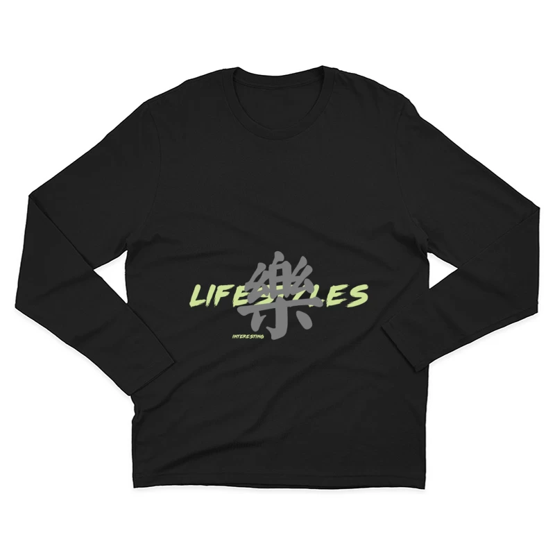 Lifestyles Design mit Schriftzeichen Herren Langarm T-Shirt