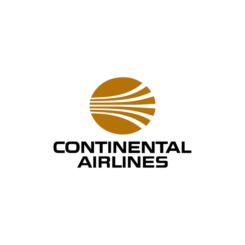 Continental Airlines Vintage Corporate Logo with Gold Globe Design Travel Mug