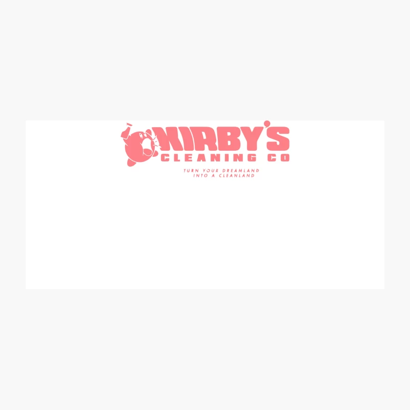 Pink Cartoon Vacuum Cleaner Logo for Kirby's Cleaning Company Coffee Mug