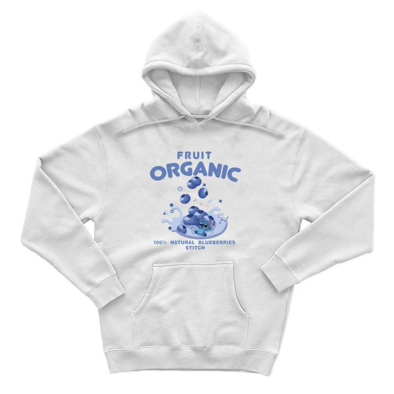 Organische Blaubeeren mit Stitch Herren Pullover Hoodie