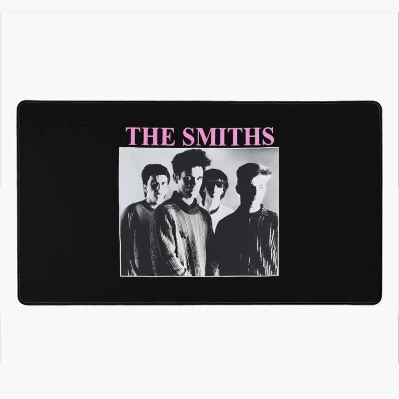 The Smiths Classic Black and White Band Album Cover from the 1980s Desk Mat