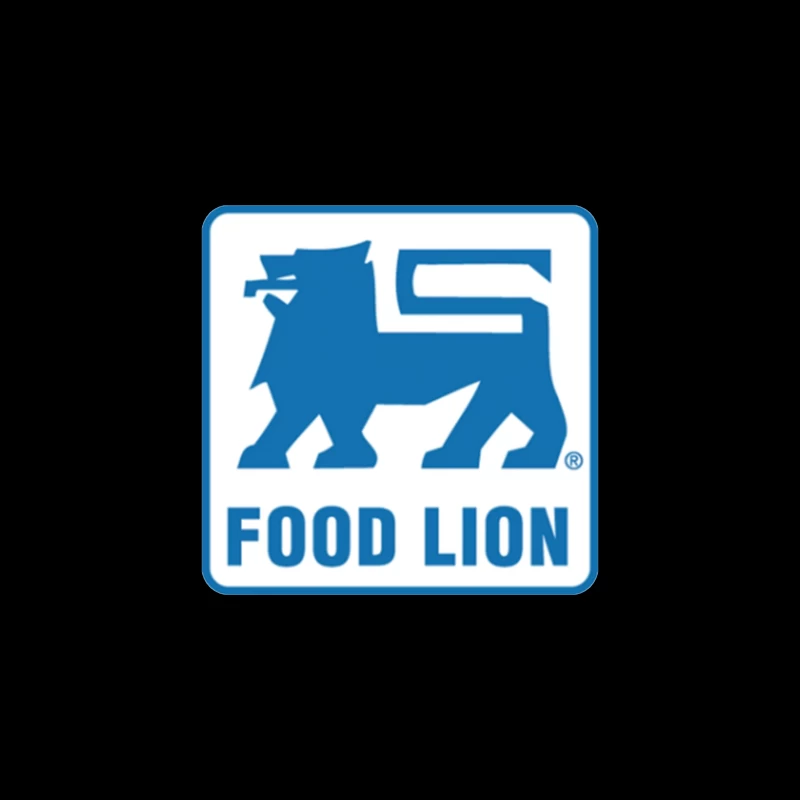 Food Lion Supermarket Chain Blue Logo with Lion Symbol Desk Mat