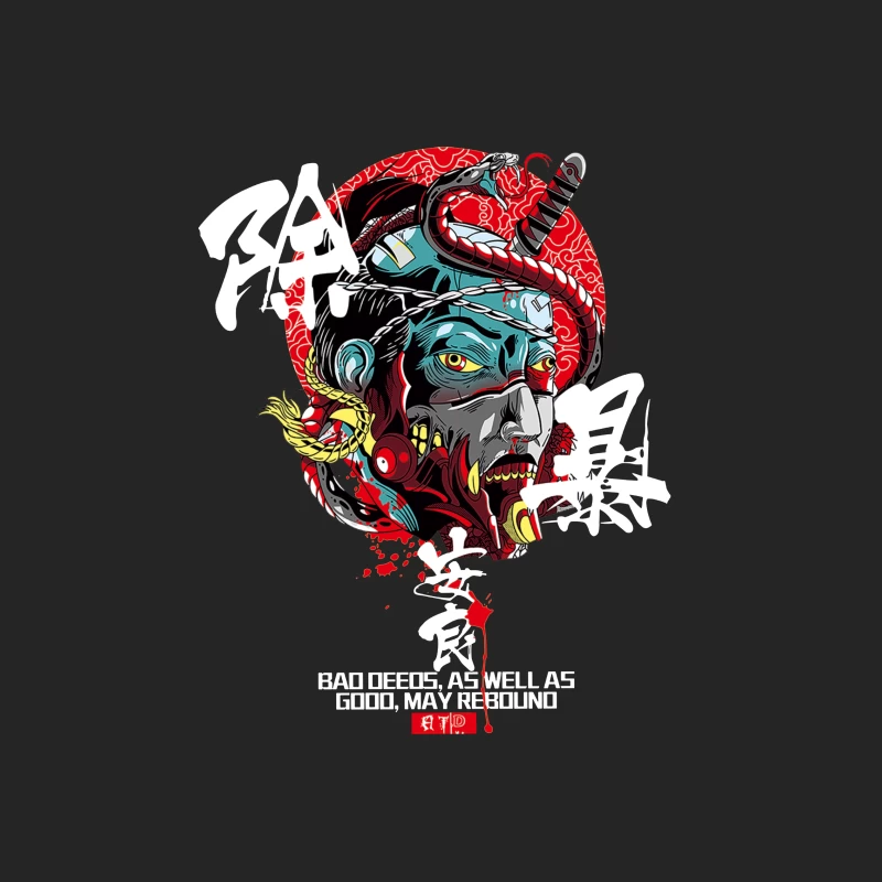 Cyberpunk Samurai Illustration Damen Pullover Sweatshirt
