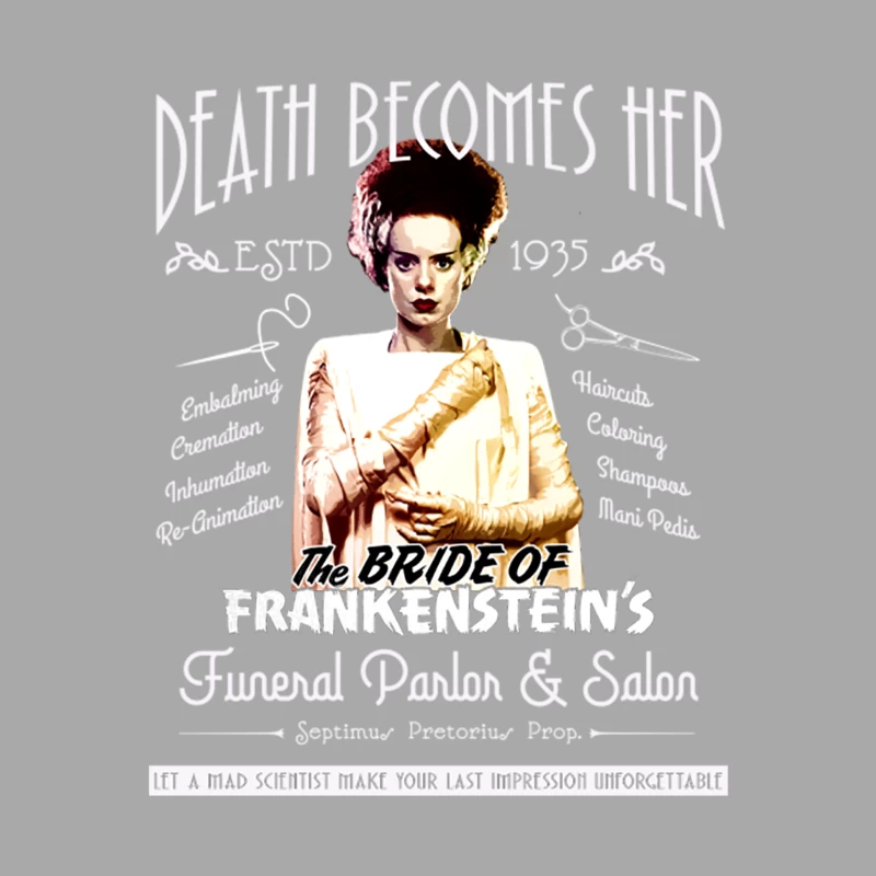 The Bride of Frankenstein Funeral Parlor and Salon Male Pullover Hoodie