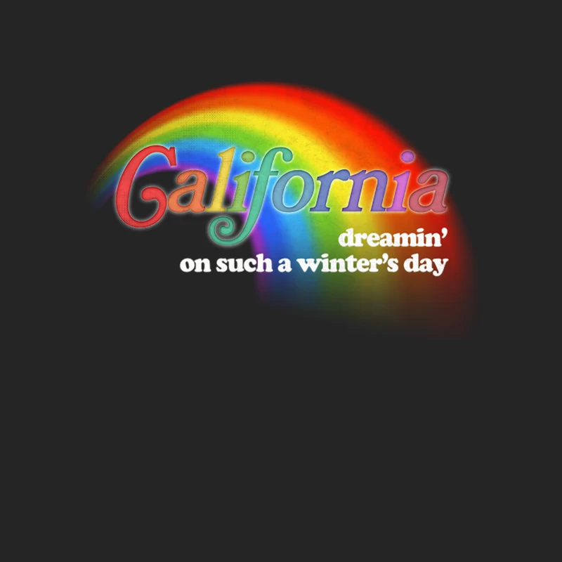 California Dreamin - Retro Style Aesthetic Rainbow Design Female Pullover Sweatshirt