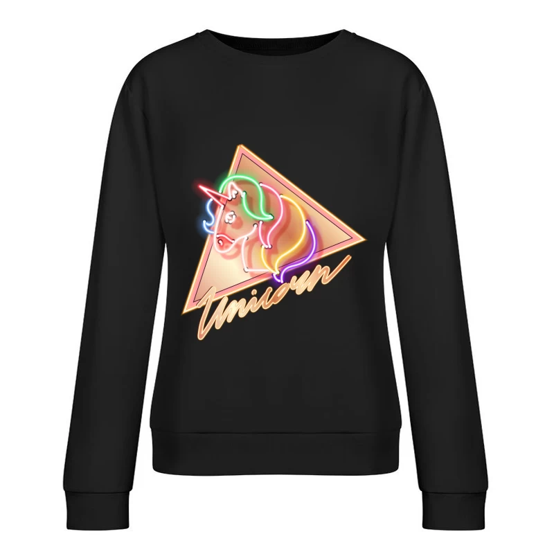 Élégant Néon Licorne Femme Sweat-shirt à enfiler