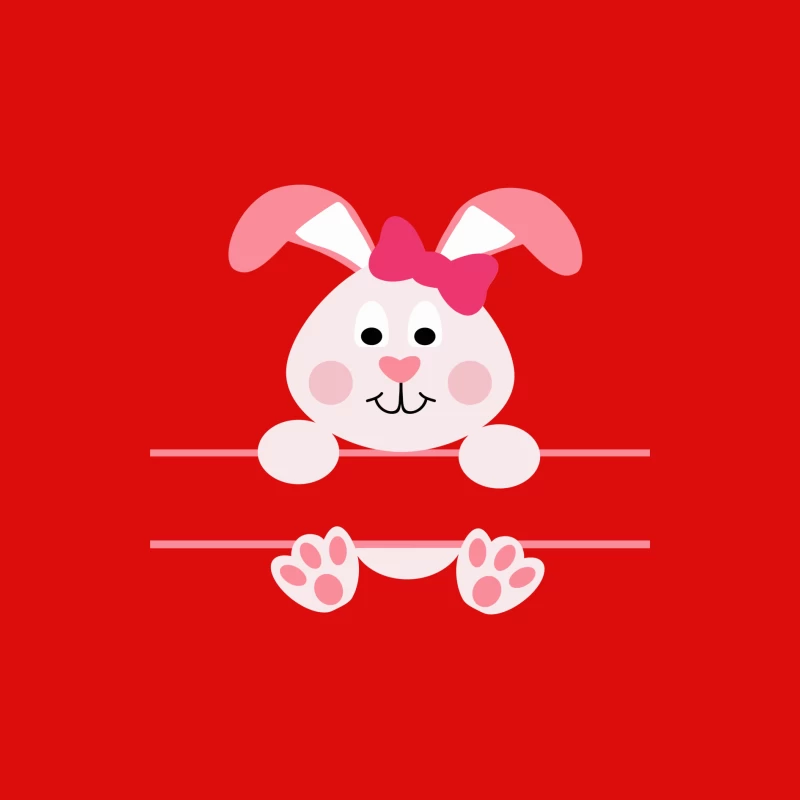 Lapin de Pâques avec nœud rose Homme Débardeur