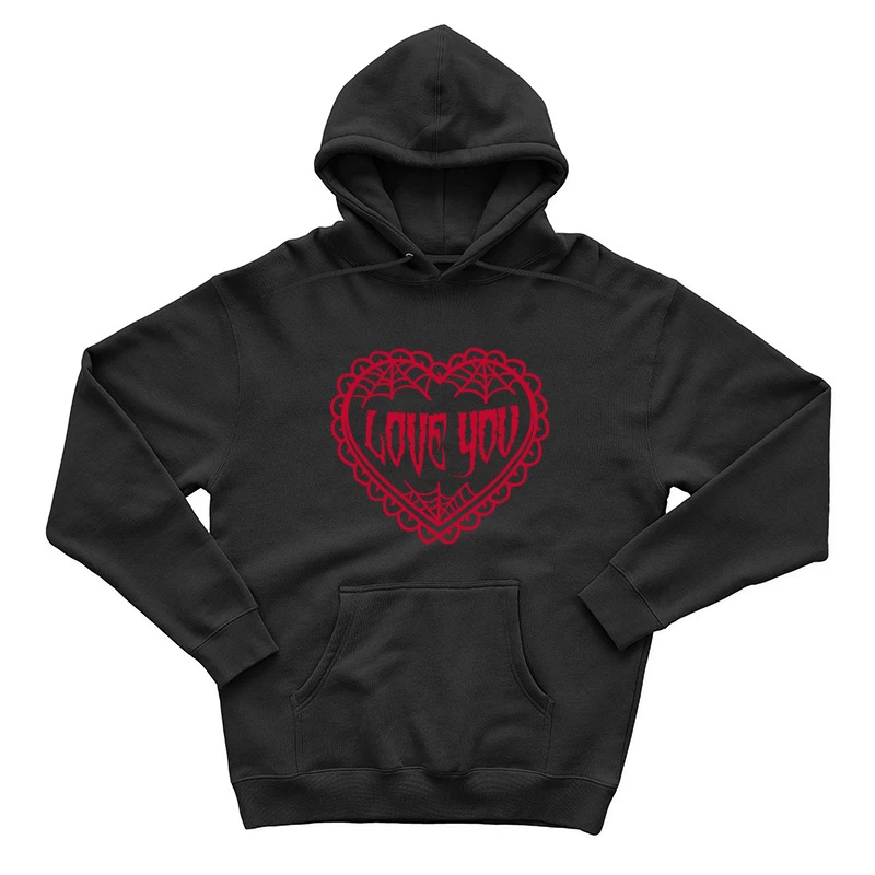 Gothic Herz Liebesbotschaft Herren Pullover Hoodie