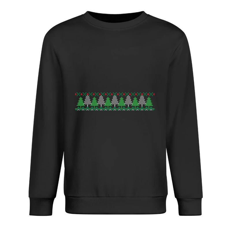 Motif de sapins et flocons de neige Homme Sweat-shirt à enfiler