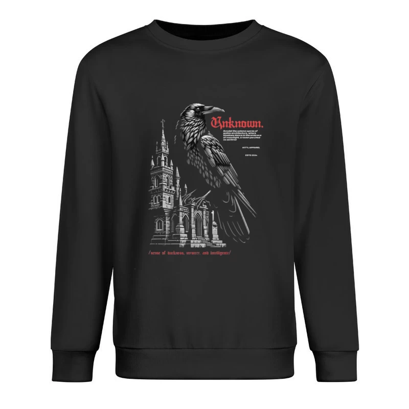 Corbeau et architecture gothique Homme Sweat-shirt à enfiler