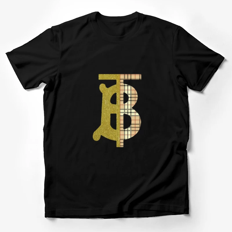 Glitzerndes Alphabet-Design Herren T-Shirt