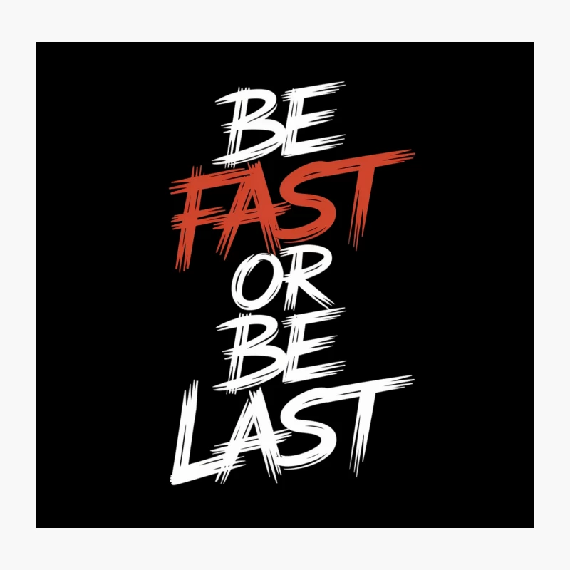 Fast Typography: Minimalist Red Text Design Throw Pillow