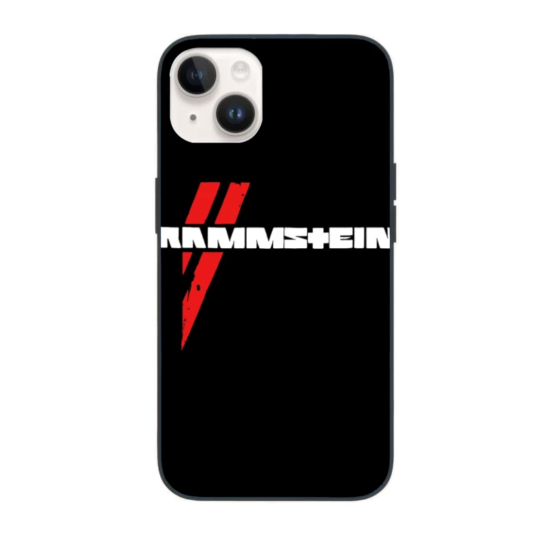 Rammstein Metal Band Logo in Red and White iPhone Case