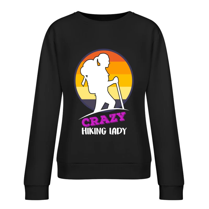 Silhouette de randonneuse avec sac à dos Femme Sweat-shirt à enfiler