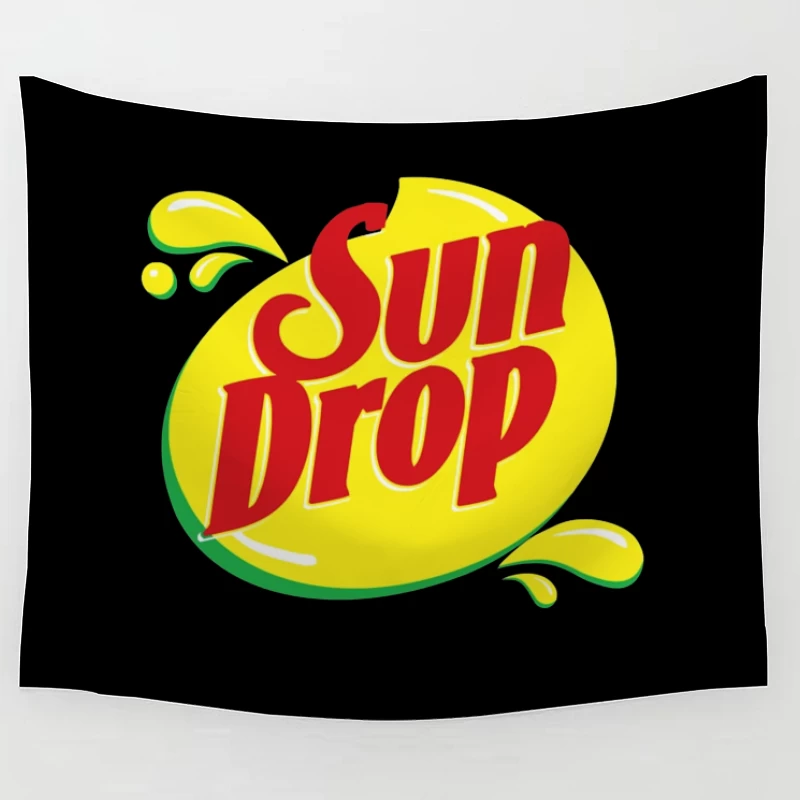 Sun Drop Soda Brand Vintage Logo Design Tapestry