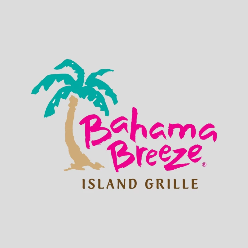 Bahama Breeze Island Grille Restaurant Logo with Tropical Palm Tree Baseball Cap