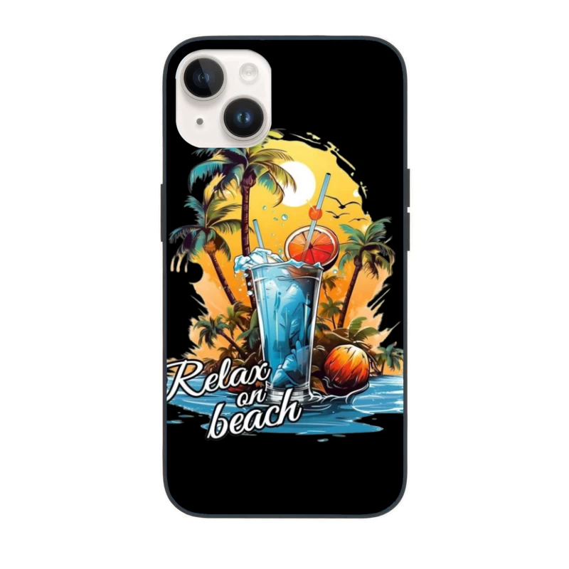 Beach Relaxation Cocktail iPhone Case