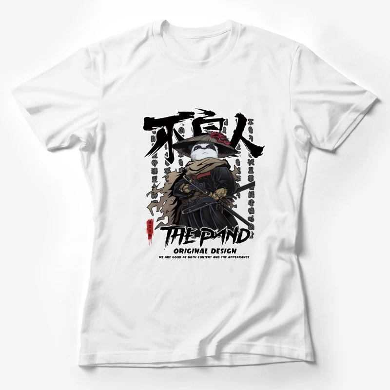 Panda Samurai Illustration Damen T-Shirt