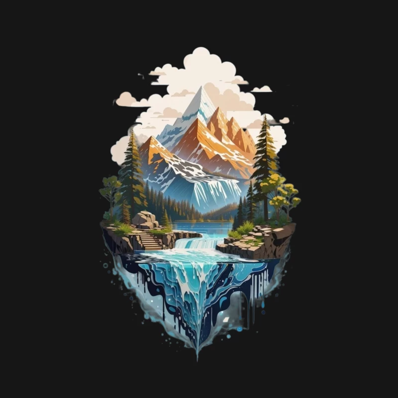 Majestic Mountain Landscape Male Long Sleeve T-Shirt
