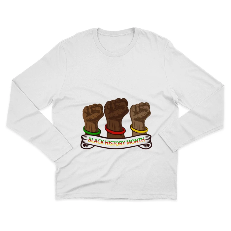 Schwarze Geschichte Monat - Erhobene Fäuste Symbol Herren Langarm T-Shirt