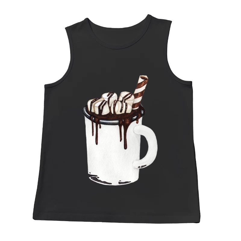 Tasse de chocolat chaud avec guimauves Homme Débardeur