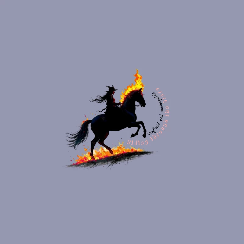 Rider in Flames Desk Mat