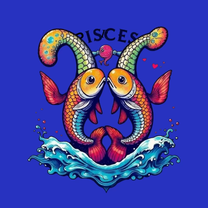 Colorful Pisces Astrology Illustration Pin