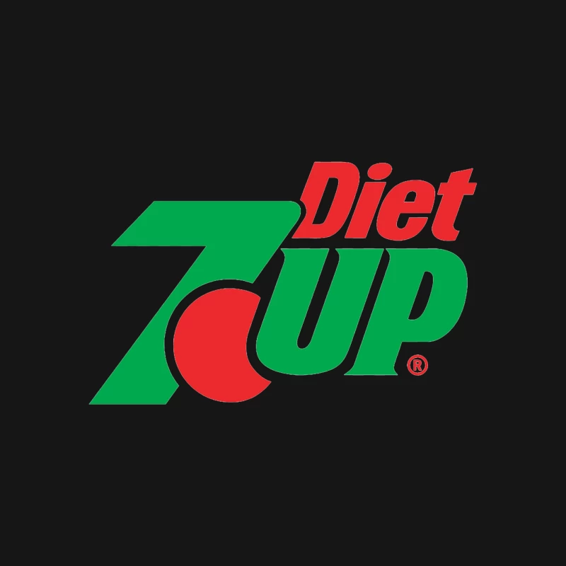 Diet 7up Logo: Iconic Green and Red Branding for Low-Calorie Soft Drink Mouse Pad
