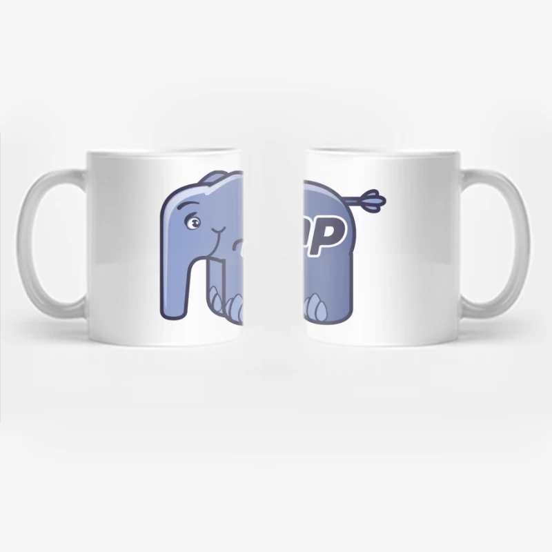 PHP Programming Language Elephant Mascot Logo Coffee Mug