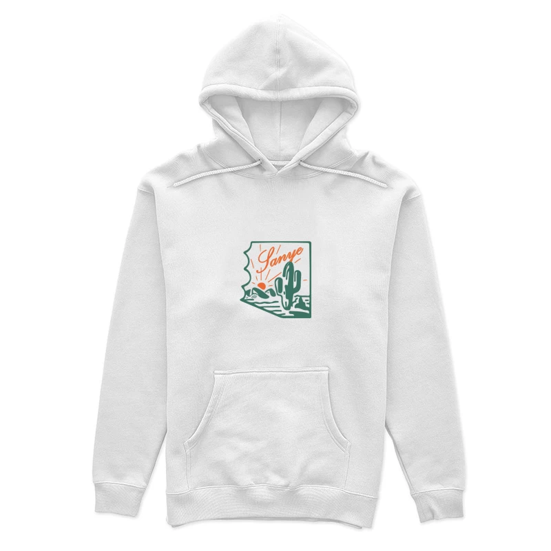 Wüstenlandschaft mit Kaktus Damen Pullover Hoodie