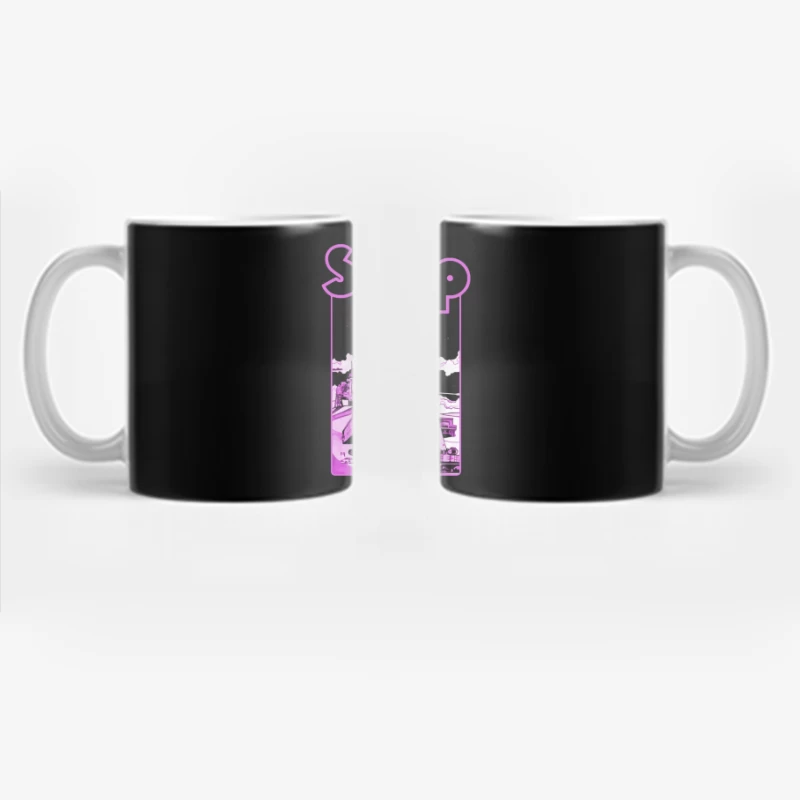 Sleep Band's Purple Rocket Industrial Space Art Coffee Mug