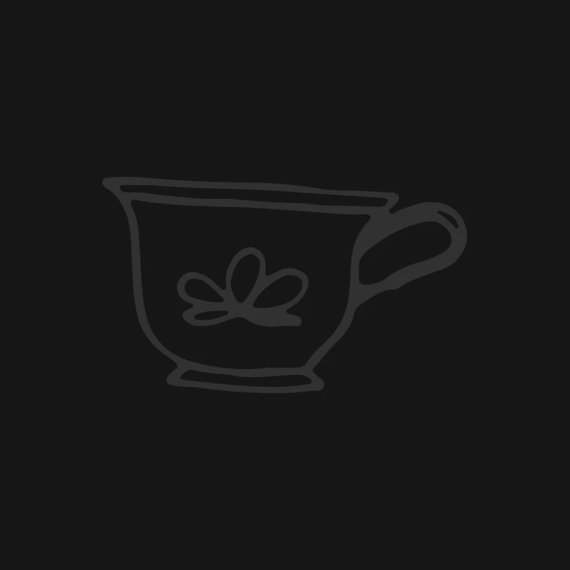 Tasse élégante avec motif floral Femme T-Shirt