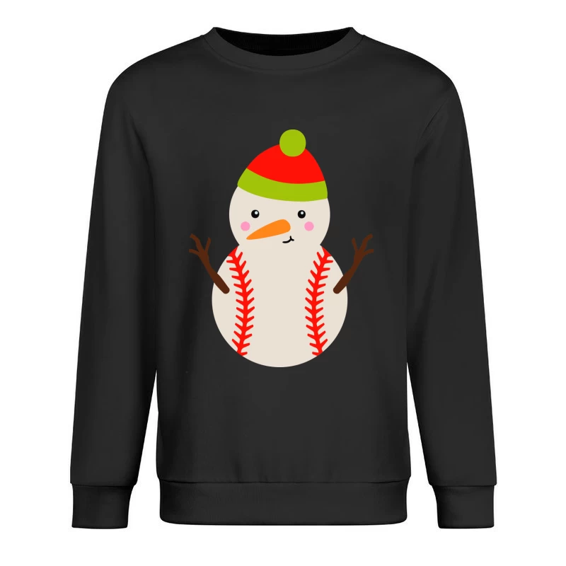 Bonhomme de neige en forme de balle de baseball Homme Sweat-shirt à enfiler